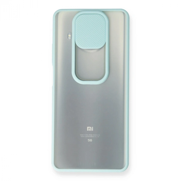 Xiaomi Mi 10t Lite Kılıf Palm Buzlu Kamera Sürgülü Silikon - Turkuaz