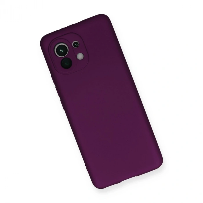 Xiaomi Mi 11 Kılıf First Silikon - Mürdüm