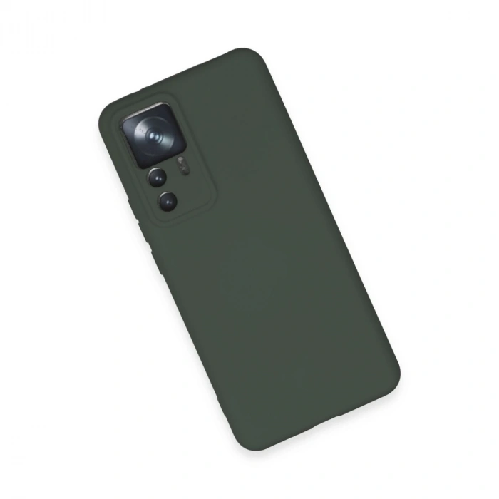 Xiaomi Mi 12t Pro Kılıf Nano İçi Kadife Silikon - Koyu Yeşil