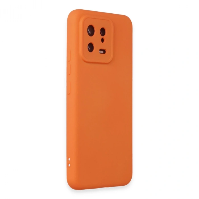 Xiaomi Mi 13 Kılıf Nano İçi Kadife Silikon - Turuncu