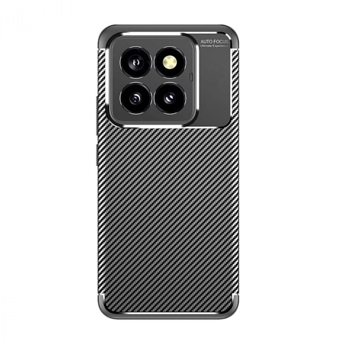 Xiaomi Mi 14t Pro Kılıf Auto Focus Karbon Kapak - Siyah