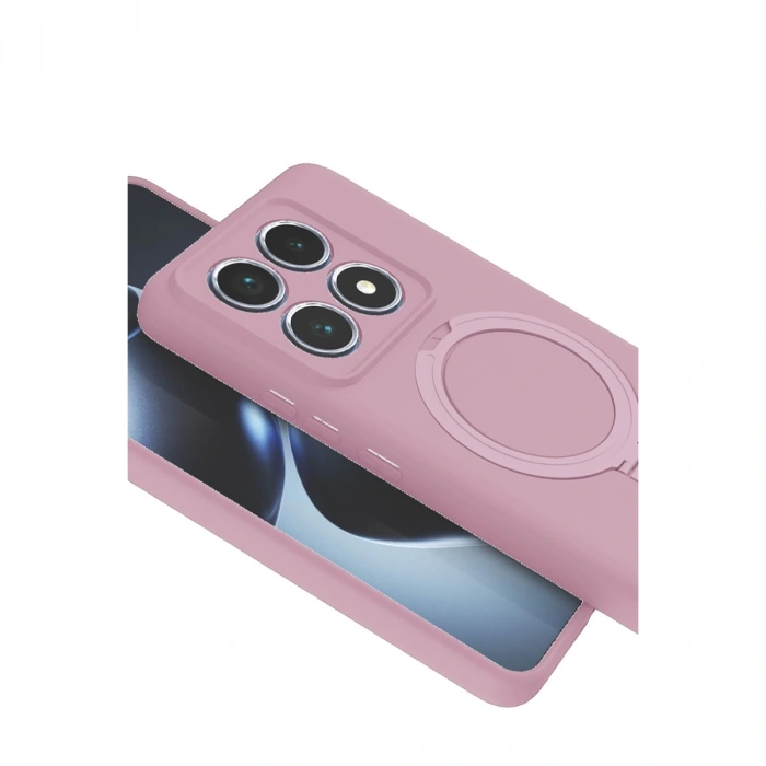 Xiaomi Mi 14t Pro Regal Magsafe Standlı Kapak - Açık Pembe
