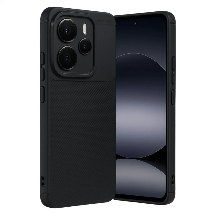Xiaomi Note 14 5g Auto Focus Karbon Kapak - Siyah