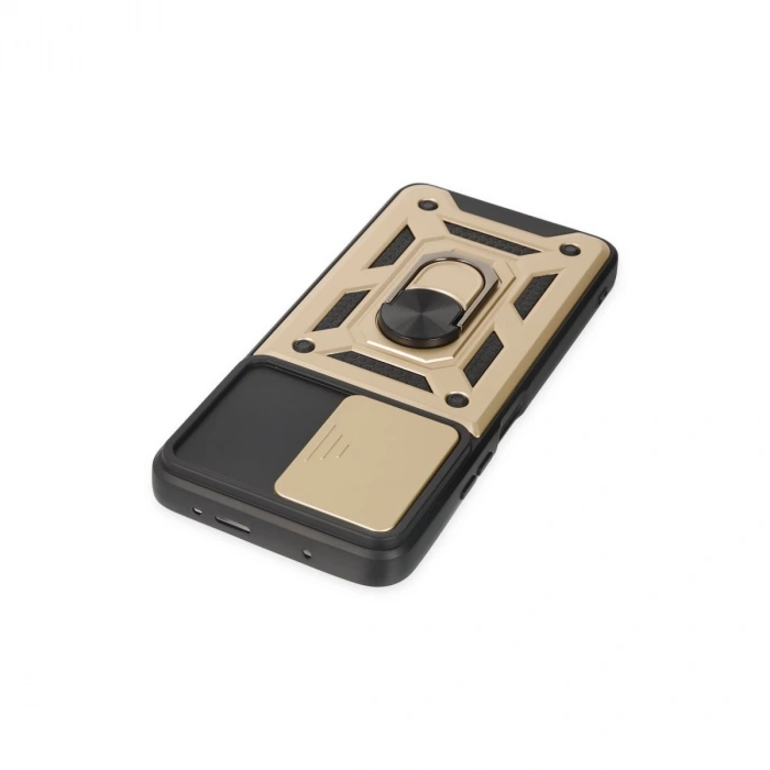 Xiaomi Poco X3 Gt Kılıf Pars Lens Yüzüklü Silikon - Gold