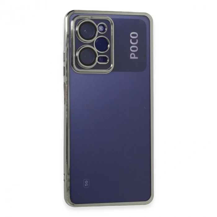 Xiaomi Poco X5 Pro 5g Kılıf Razer Lensli Silikon - Gümüş