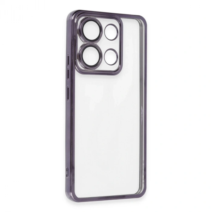 Xiaomi Poco X6 Kılıf Razer Lensli Silikon - Mor