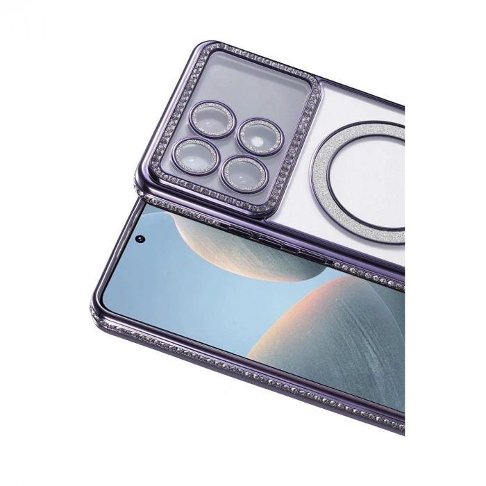 Xiaomi Poco X6 Pro Joke Simli Magneticsafe Kılıf - Derin Mor