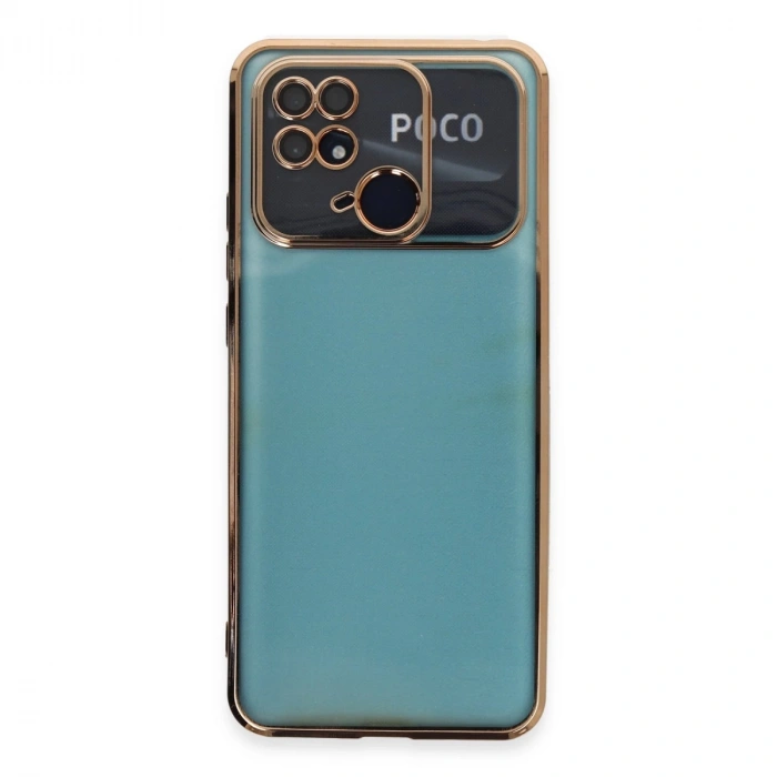 Xiaomi Redmi 10c Kılıf Razer Lensli Silikon - Gold