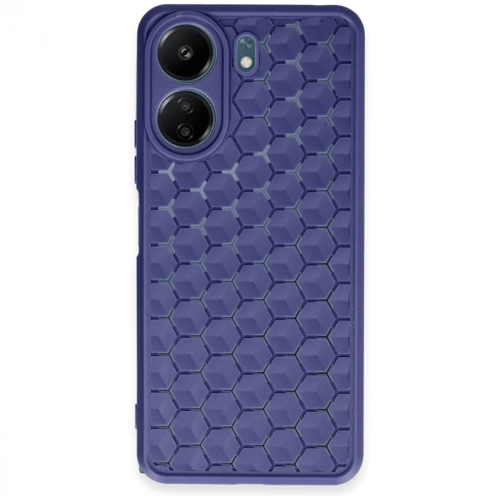 Xiaomi Redmi 13c Kılıf Petek Silikon Kapak - Lacivert