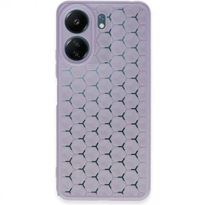 Xiaomi Redmi 13c Kılıf Petek Silikon Kapak - Lila