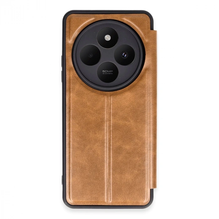 Xiaomi Redmi 14c Kılıf Flip Cover - Taba