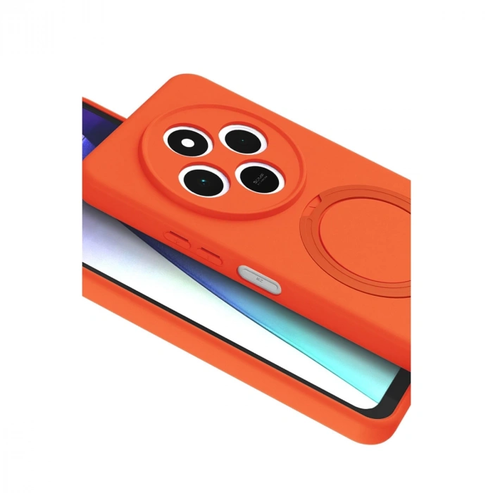 Xiaomi Redmi 14c Regal Magsafe Standlı Kapak - Turuncu