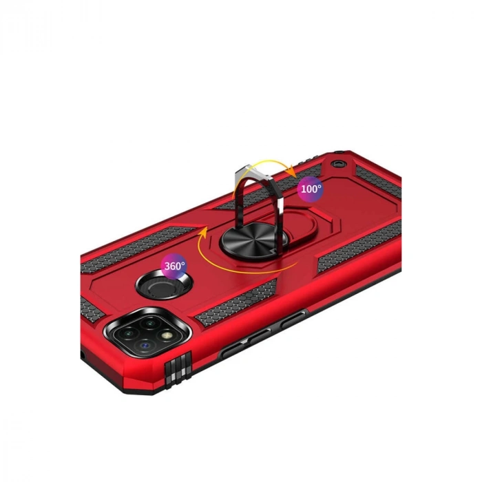 Xiaomi Redmi 9c Kılıf Sofya Yüzüklü Silikon Kapak - Rose