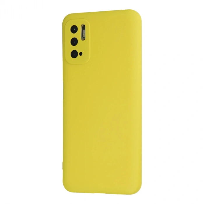 Xiaomi Redmi Note 10 5g Kılıf Nano İçi Kadife Silikon - Sarı