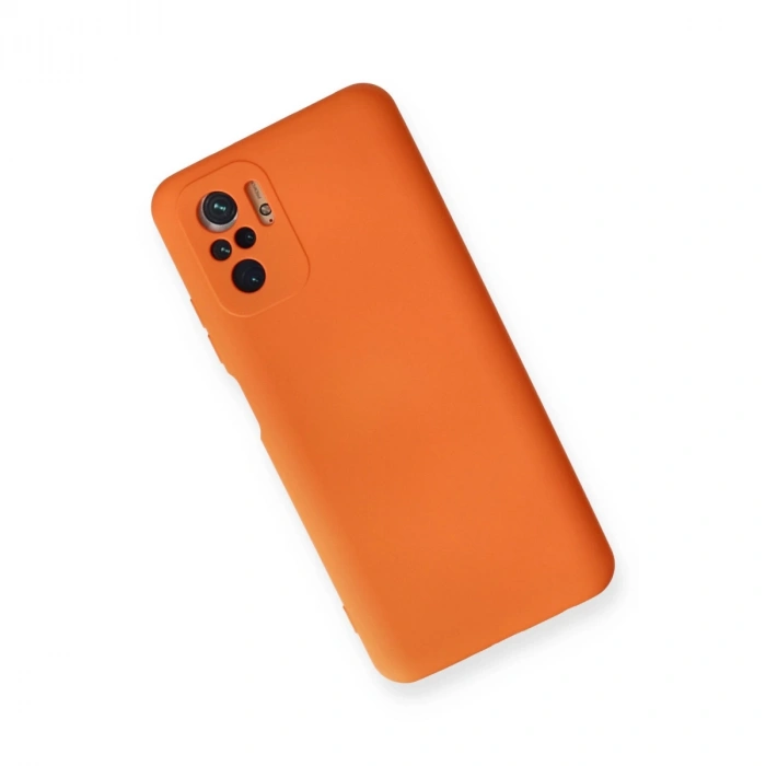 Xiaomi Redmi Note 10 Kılıf Nano İçi Kadife Silikon - Turuncu