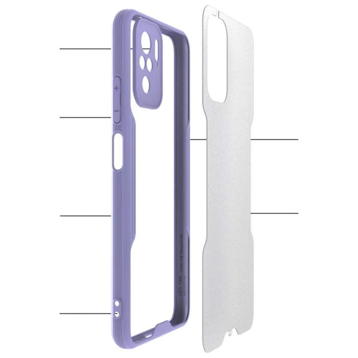 Xiaomi Redmi Note 10 Kılıf Platin Silikon - Mavi