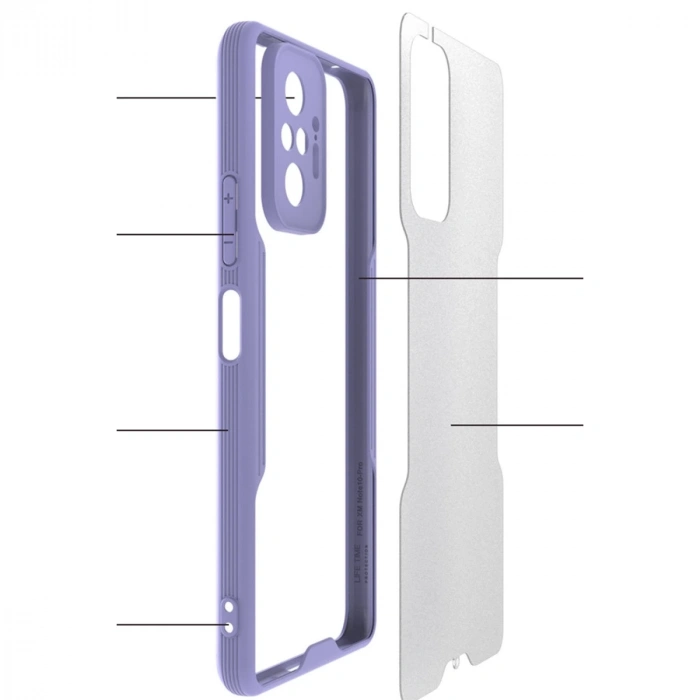 Xiaomi Redmi Note 10 Pro Kılıf Platin Silikon - Kırmızı