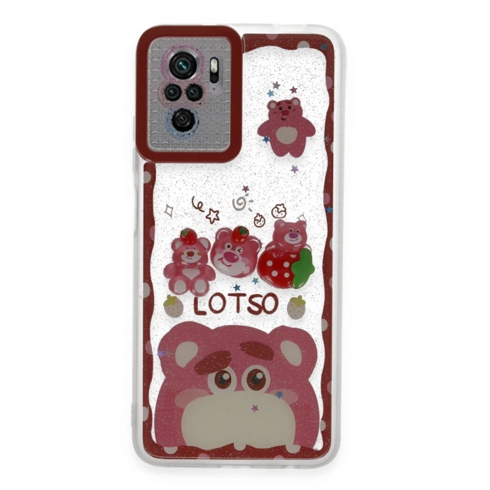 Xiaomi Redmi Note 10 Pro Kılıf Sweet Desenli Silikon Kapak - Pembe