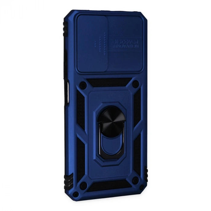 Xiaomi Redmi Note 11 Kılıf Pars Lens Yüzüklü Silikon - Lacivert