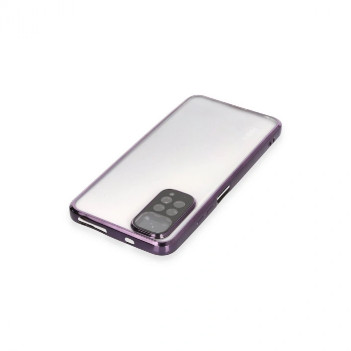 Xiaomi Redmi Note 11 Kılıf Razer Lensli Silikon - Mor