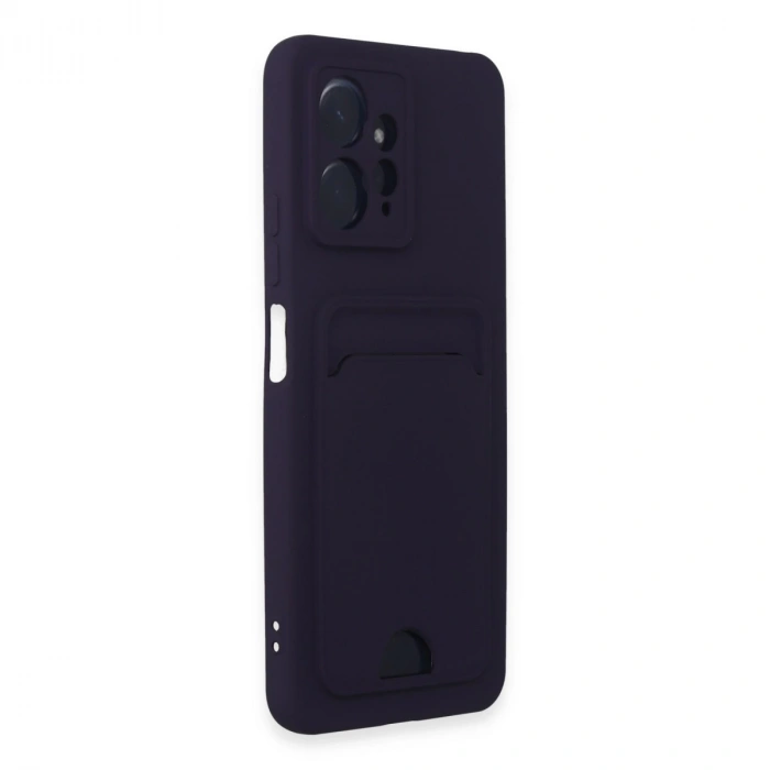 Xiaomi Redmi Note 12 4g Kılıf Kelvin Kartvizitli Silikon - Derin Mor
