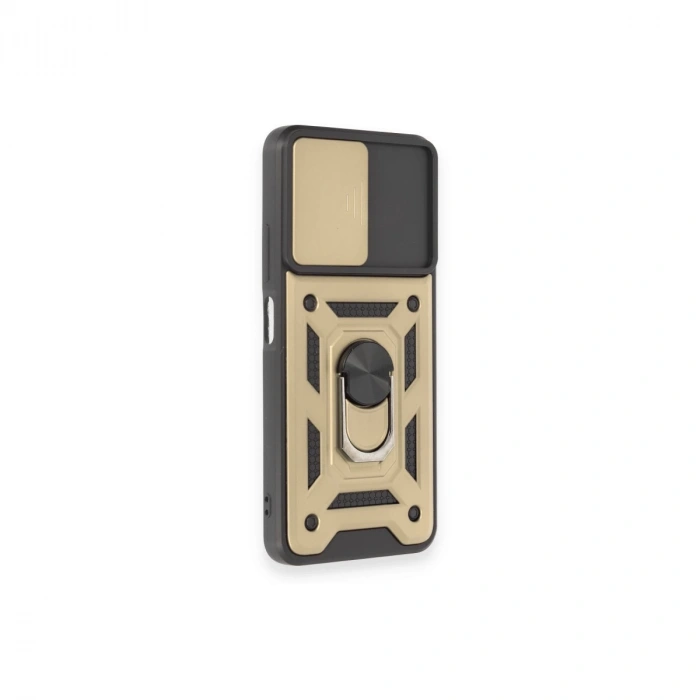 Xiaomi Redmi Note 12 4g Kılıf Pars Lens Yüzüklü Silikon - Gold