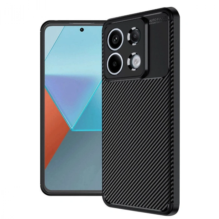 Xiaomi Redmi Note 13 Pro 4g Kılıf Auto Focus Karbon Kapak - Siyah