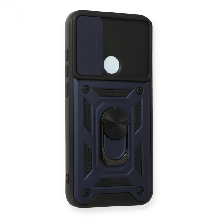 Xiaomi Redmi Note 8 Kılıf Pars Lens Yüzüklü Silikon - Lacivert