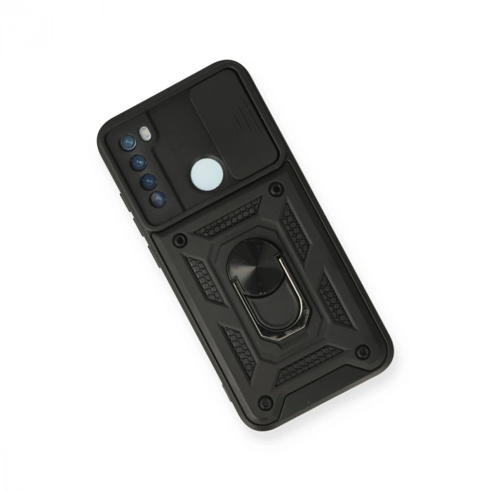 Xiaomi Redmi Note 8 Kılıf Pars Lens Yüzüklü Silikon - Siyah