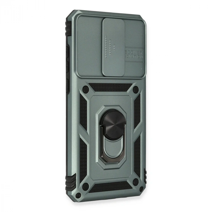 Xiaomi Redmi Note 8 Pro Kılıf Pars Lens Yüzüklü Silikon - Yeşil