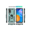 Huawei P Smart 2021 Kılıf Sofya Yüzüklü Silikon Kapak - Yeşil