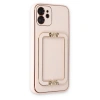 İphone 12 Kılıf Coco Elit Kapak - Pudra