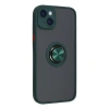 İphone 14 Kılıf Montreal Yüzüklü Silikon Kapak - Yeşil