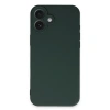 İphone 16 Plus Kılıf Nano İçi Kadife Silikon - Koyu Yeşil
