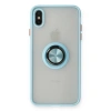 İphone Xs Max Kılıf Montreal Yüzüklü Silikon Kapak - Buz Mavi