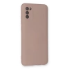 Samsung Galaxy A03s Kılıf Nano İçi Kadife Silikon - Pudra