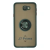 Samsung Galaxy J7 Prime Kılıf Montreal Yüzüklü Silikon Kapak - Yeşil
