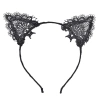 Siyah Kedi Dantel Taç + Eldiven Seti – Parti, Dans Ve Kostüm Kombini