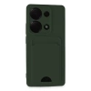 Xiaomi Redmi Note 13 Pro 4g Kılıf Kelvin Kartvizitli Silikon - Koyu Yeşil