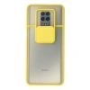 Xiaomi Redmi Note 9 Pro Kılıf Palm Buzlu Kamera Sürgülü Silikon - Sarı