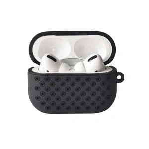 Airpods Pro 2 (2.nesil) Spor Delikli Kılıf - Siyah-siyah