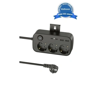 Akım Korumalı Priz 2 Usb + 2 Type-c Girişli 2 Metre Kablosu Anahtarlı Ve Duvara Monte Edilebilir