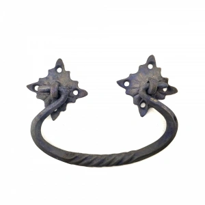 Antika Tarz Dekoratif Pirinç Kazan Kulbu - 90x130 Mm, Oksit