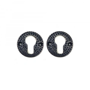 Antika Tarz Dekoratif Pirinç Oda Kilit Rozeti - 49mm, Oksit