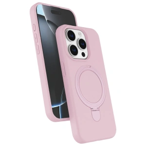 Apple İphone 15 Pro Max Regal Magsafe Standlı Kapak - Açık Pembe