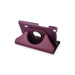 Huawei Mediapad T3 7 Kılıf 360 Tablet Deri Kılıf - Mürdüm