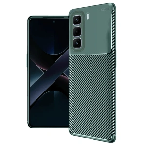 İnfinix Hot 50 Pro Plus 4g Auto Focus Karbon Kapak - Koyu Yeşil