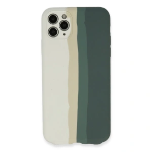 İphone 11 Pro Kılıf Ebruli Lansman Silikon - Beyaz-gri