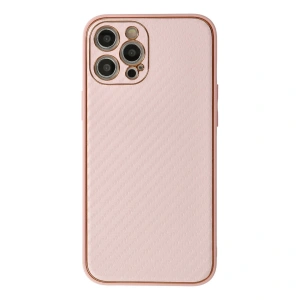 İphone 12 Pro Kılıf Coco Karbon Silikon - Pembe