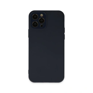 İphone 12 Pro Max Kılıf Lansman Glass Kapak - Lacivert